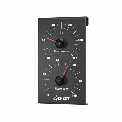 Термогигрометр EVEREST, алюминий BLACK (TG-31)
