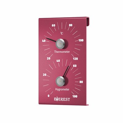 Термогигрометр EVEREST, алюминий RED (TG-26)