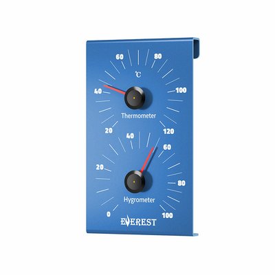 Термогигрометр EVEREST, алюминий BLUE (TG-29)