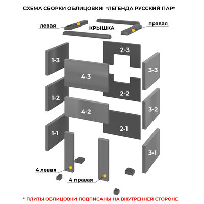 Печь для бани "Легенда Русский пар 24 (505)" Пироксенит, S-40