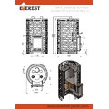 Печь для бани Эверест "Steam Master" 60 НЕРЖ. (320М) б/в