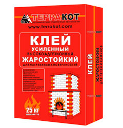 Клей жаростойкий усиленный "Терракот" 25кг