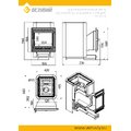 Печь ВЕЗУВИЙ Сенсация 28 Антрацит (505)
