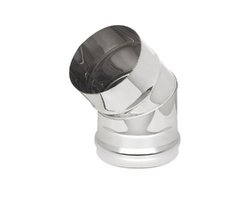 Отвод нерж. (AISI 430/0,8мм) 45* 2-х секц. д.180