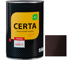 Эмаль термостойкая Церта, КОРИЧНЕВАЯ (8017) банка 0,7 кг 500°С