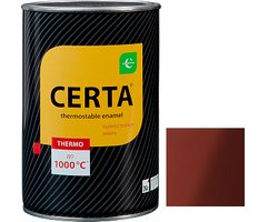 Эмаль термостойкая Церта , КРАСНО-КОРИЧНЕВАЯ (8012) банка 0,7кг 500 °С