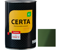 Эмаль термостойкая Церта, ЗЕЛЕНАЯ банка 0,8 кг 500 °С