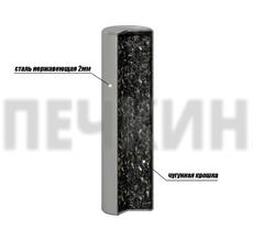 Теплоаккумулятор из нержавеющей стали с чугунным наполнением L-75 мм