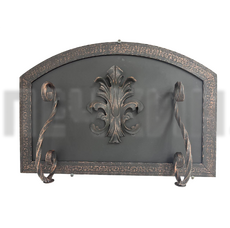 Заслонка русской печи с прокатом металлическая - край 300, высота 400, ш 600 / 600*400*300